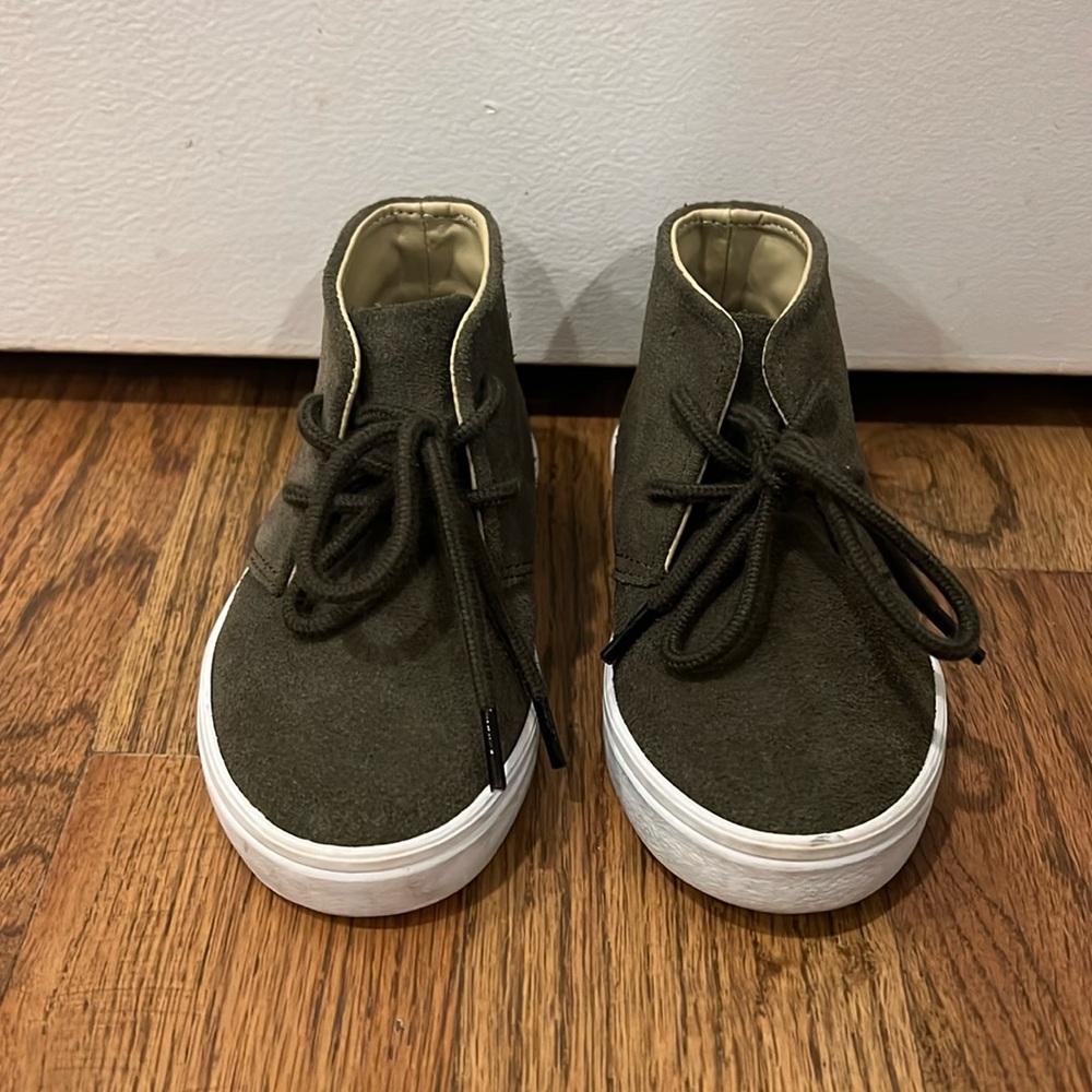 Janie and Jack suede dark green boots